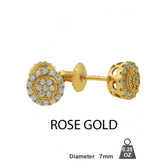Rose Gold Screw Back Earrings